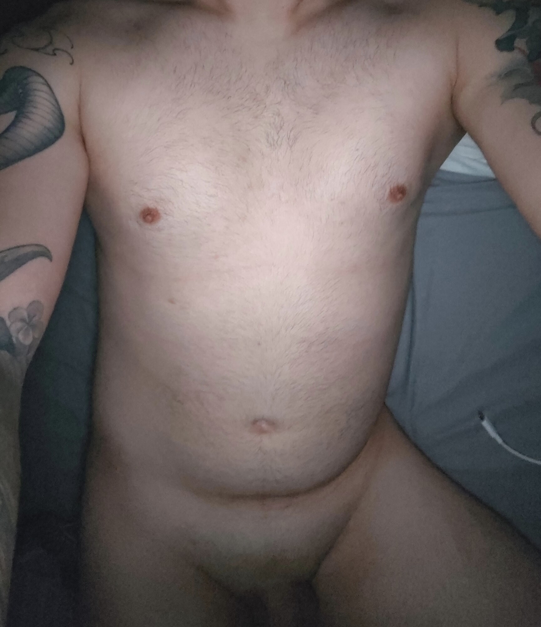 In bed naked 