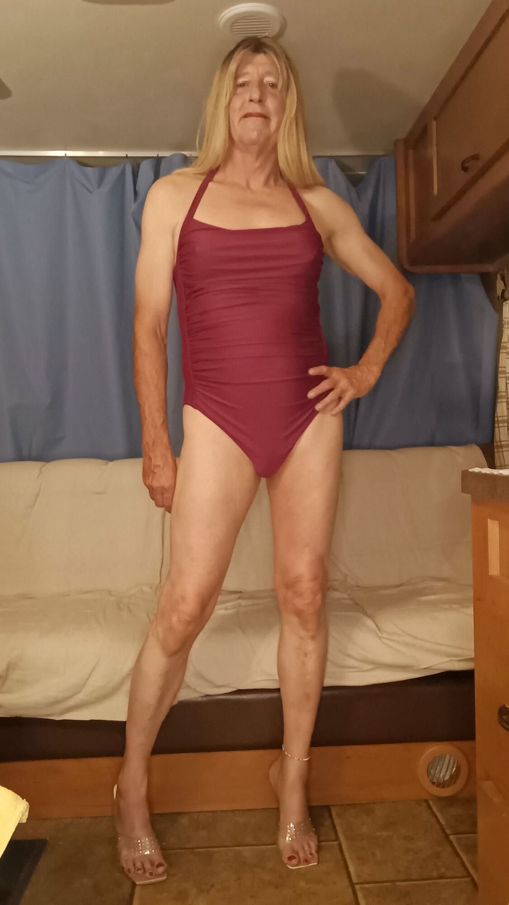 Sissy Anne Dru Brown Modelling Her New Swimsuit #9