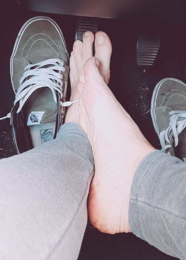 My feet in parking car #4