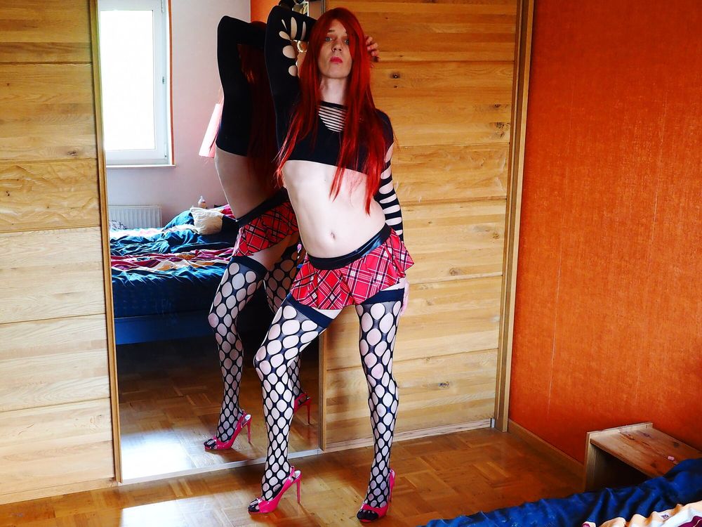 Redhead Trav ready for bedrrom sex #6