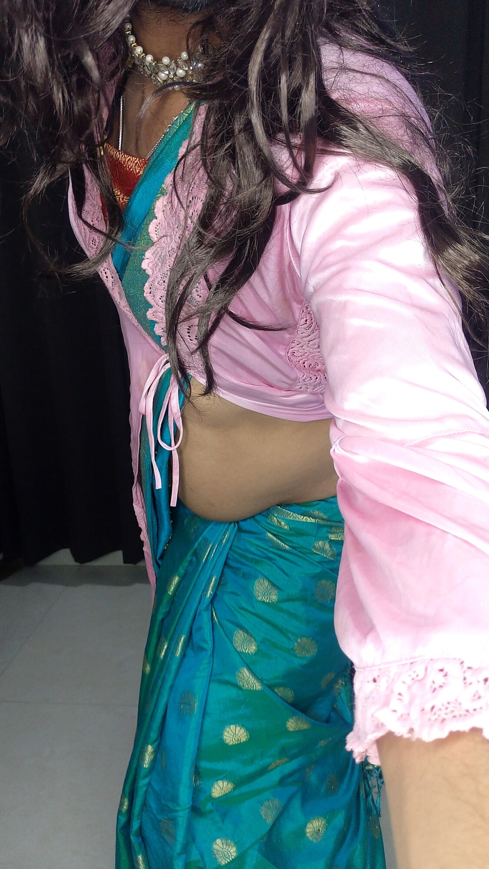 Indian stepmom sexy blou saree and peticot #27