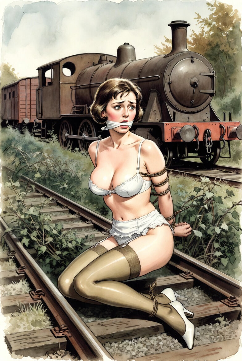 Pixwhores Experimental Enhanced: Stockings in the Railyard 1 #37