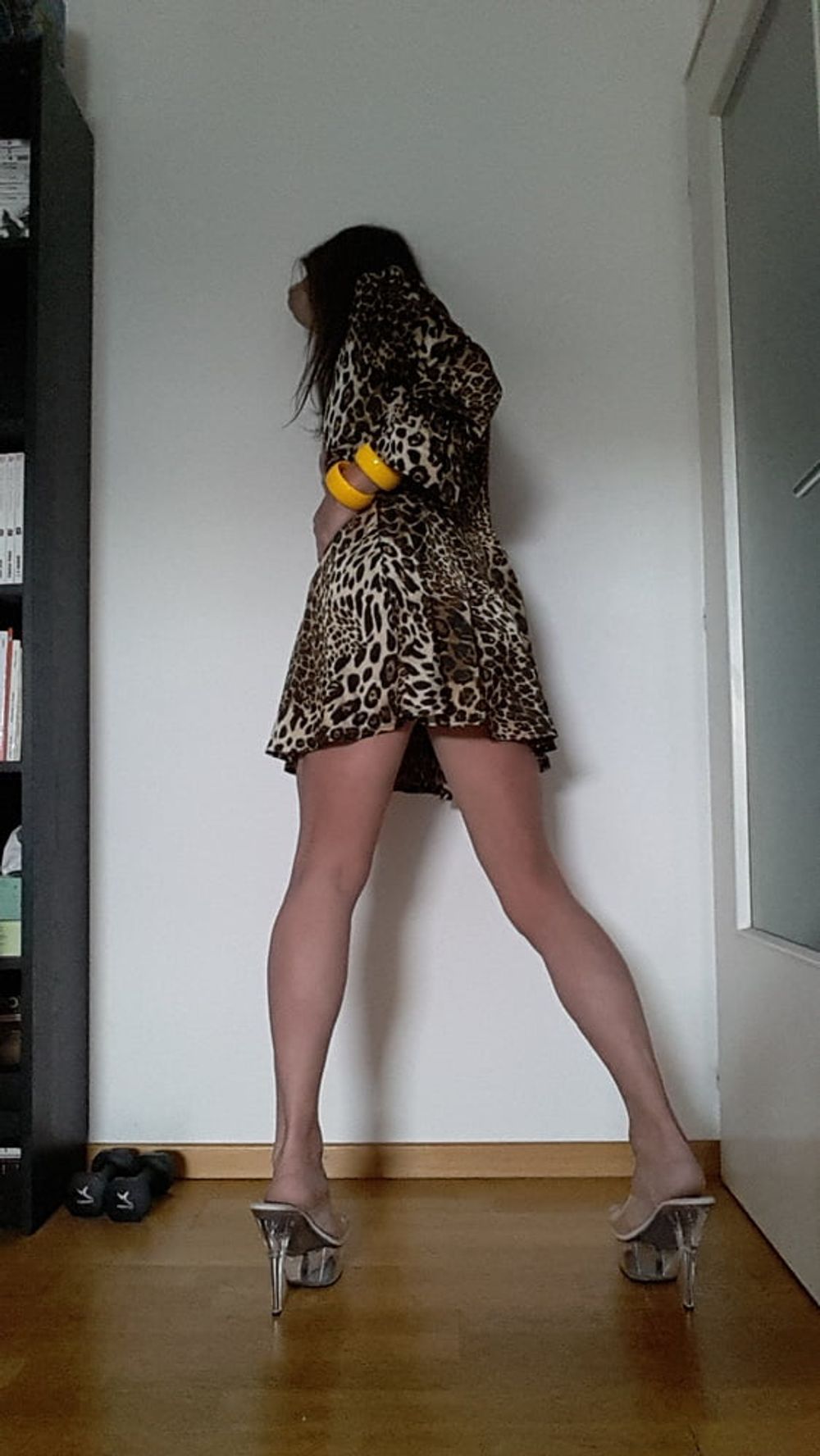 Tygra in her new leopard dress. #18