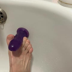 my big feet on dildo