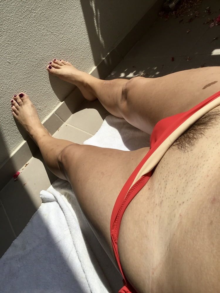 Red Bikini and tan lines #5