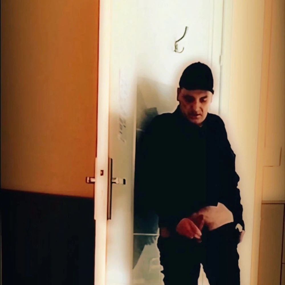 Jerk off and ass show in front of a door #5