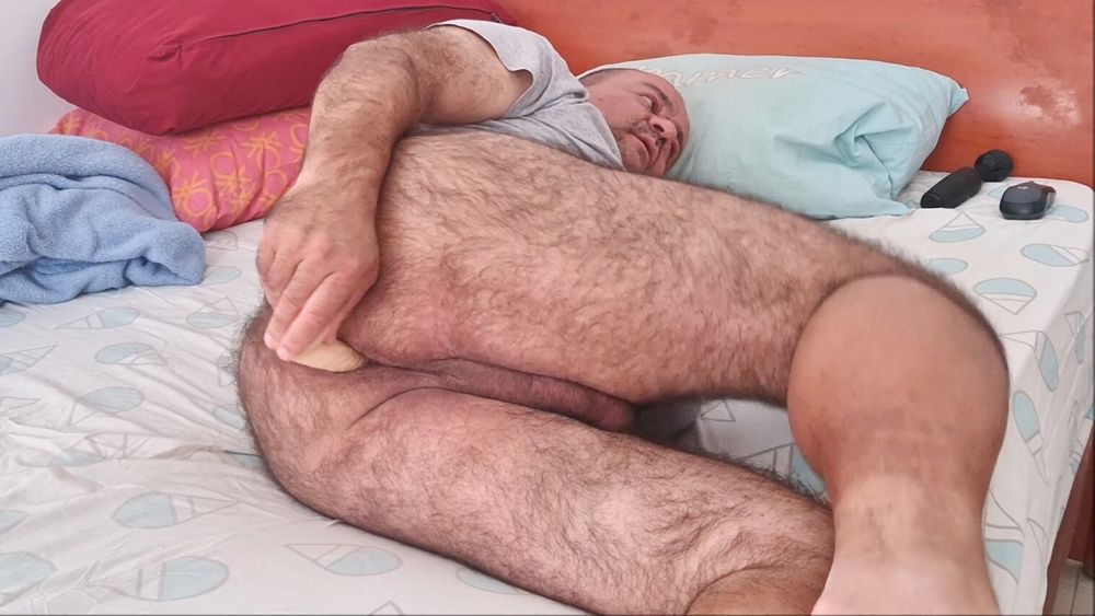 dildo in daddy&#039;s hairy ass #2