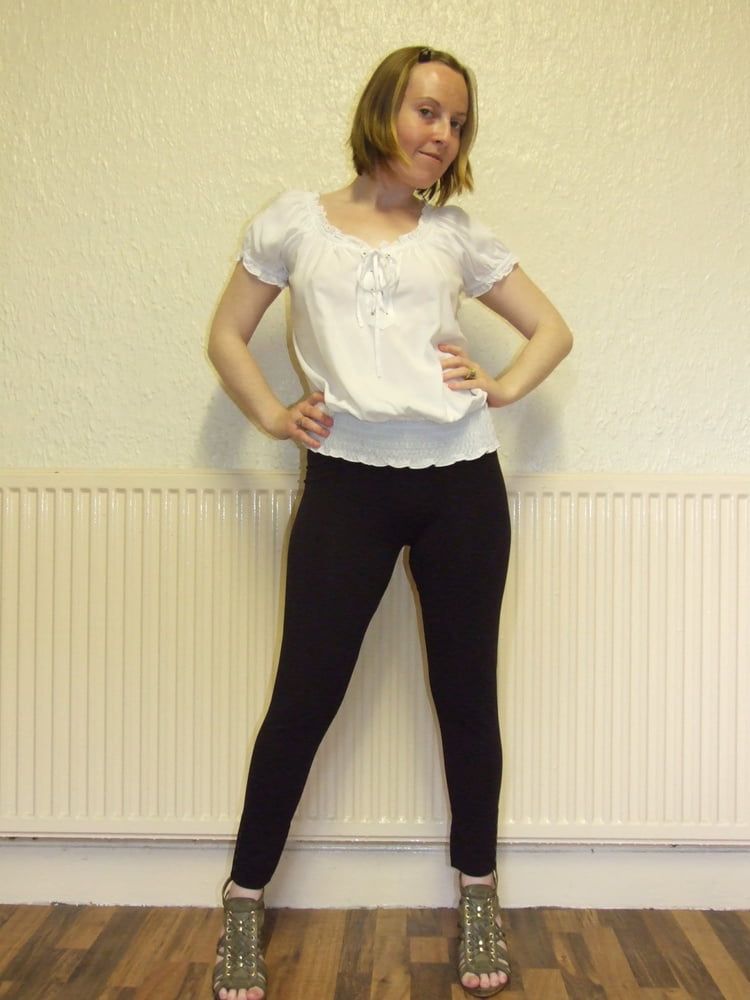 Young Blonde wife in Leggings #33