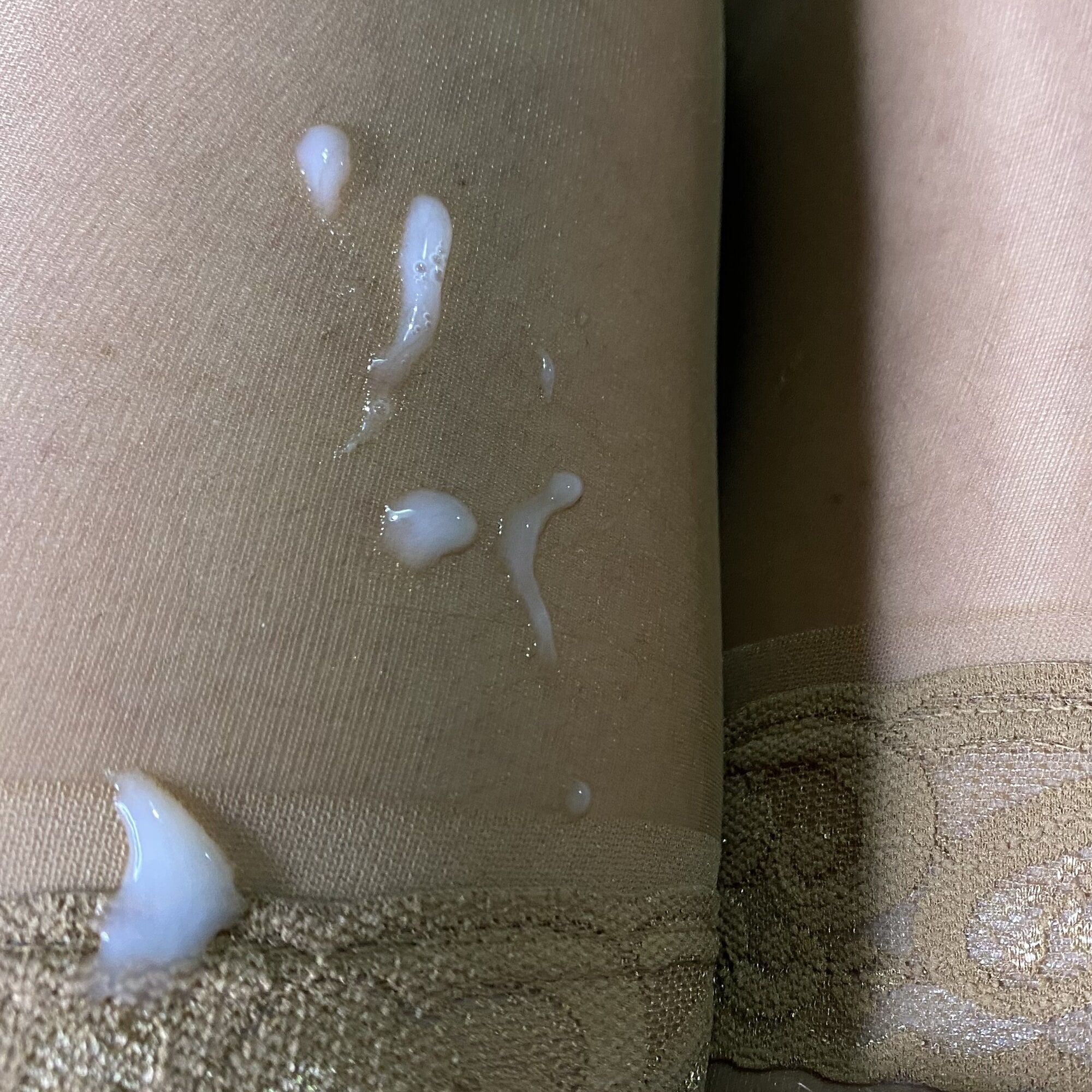 Cum on my legs in pantyhose #4