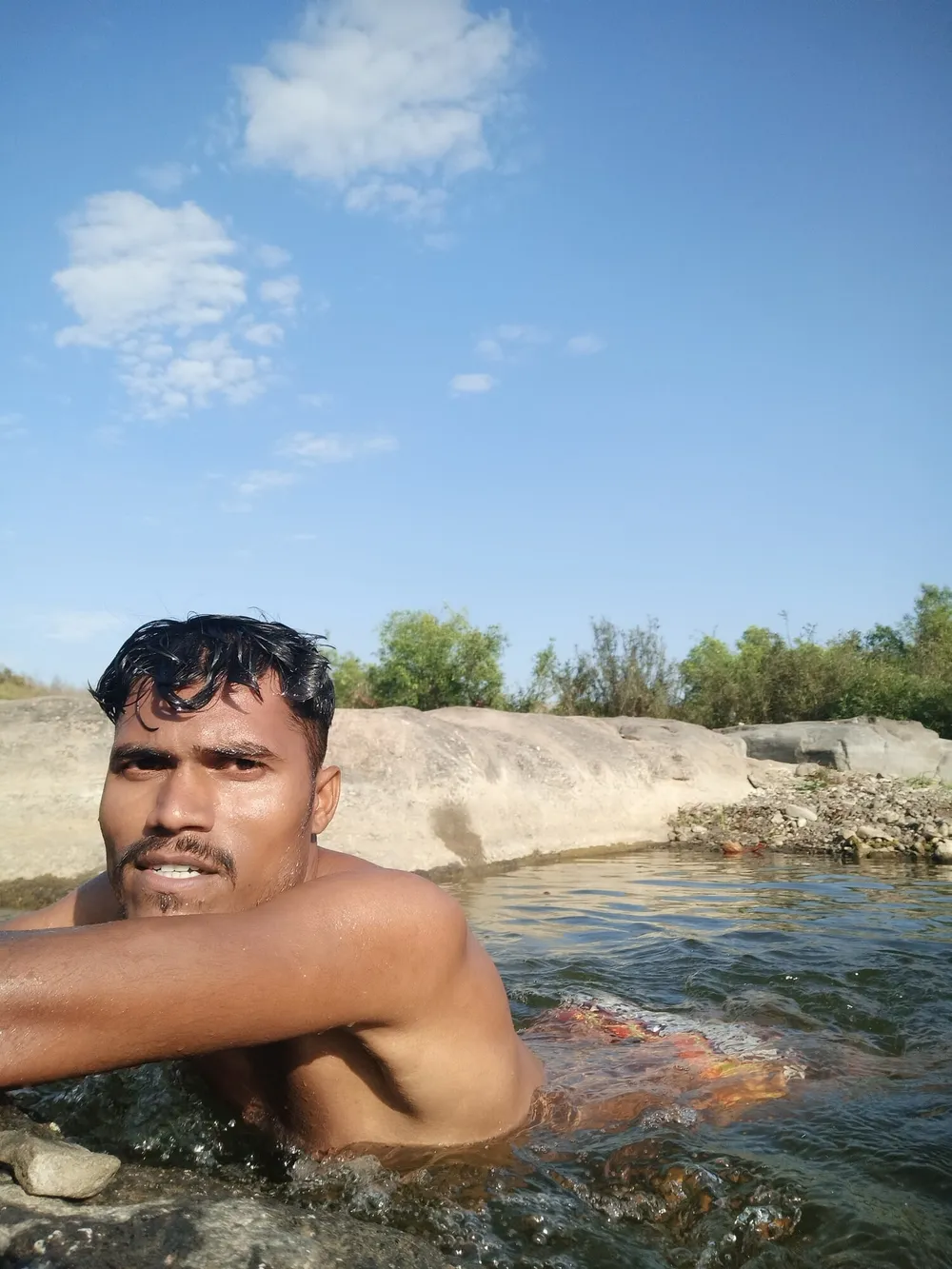 Sanju gamit on river advanture hot and sexy looking in man  #4