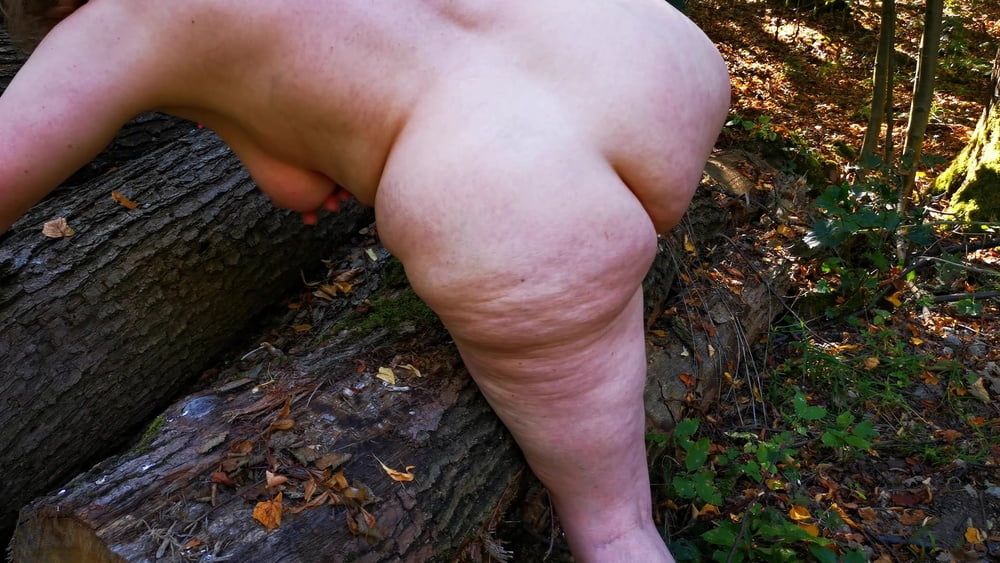 Real naked masturbation  in woods #44