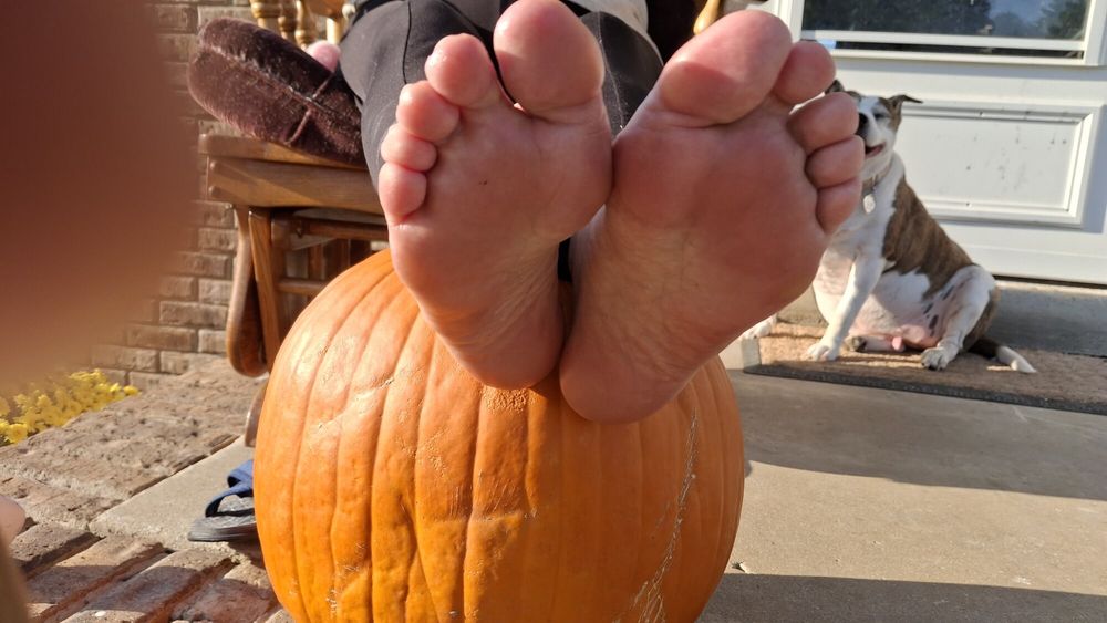 Pumpkin foot-stool #6