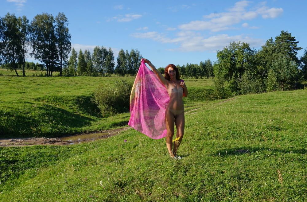 Hill and Pink Shawl #18