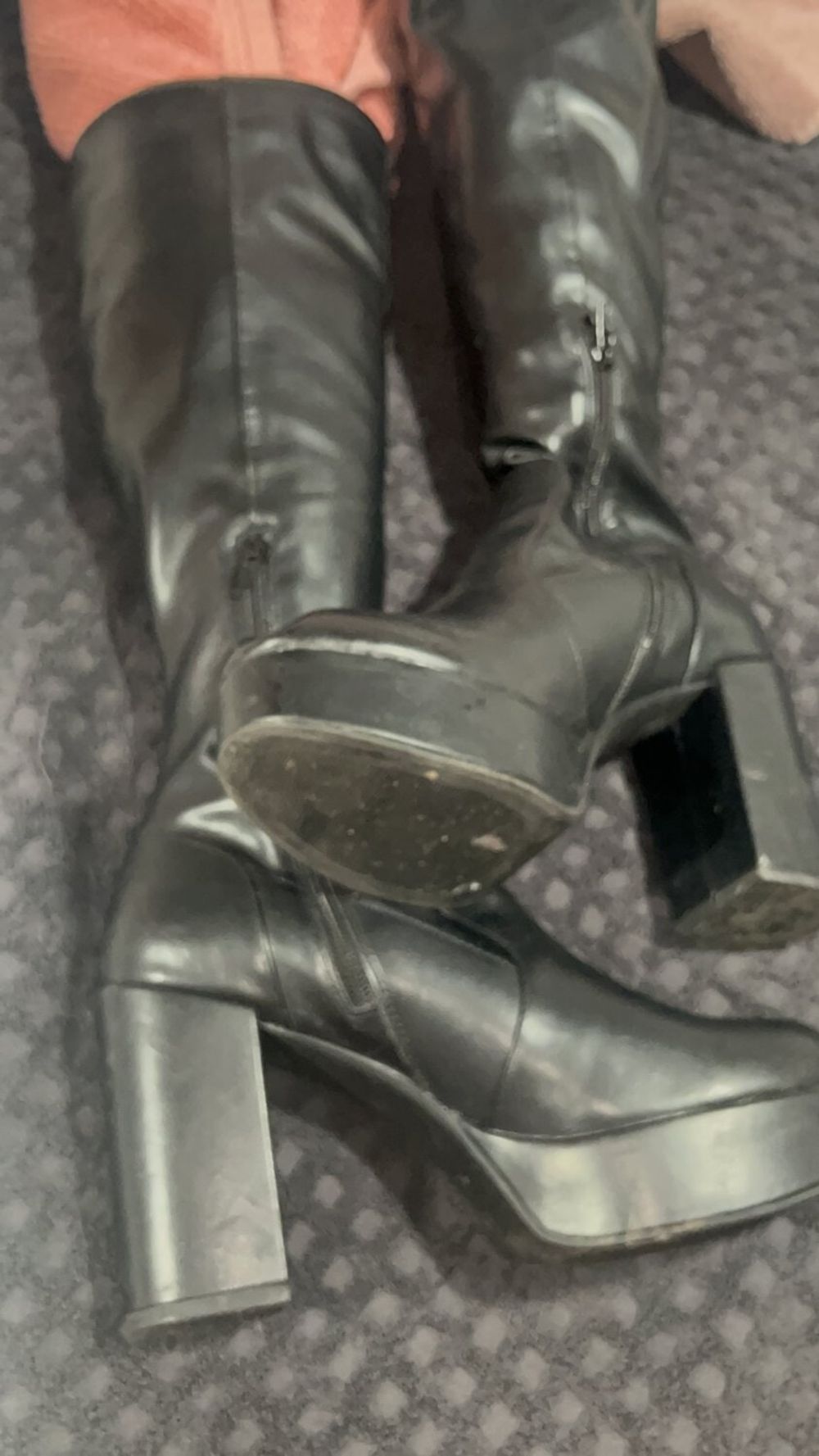 Cum on Friend&#039;s Platform Boots #4