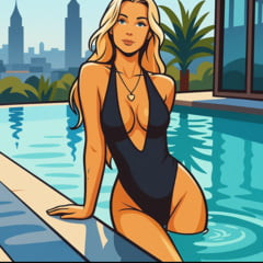 Lena in swimsuit