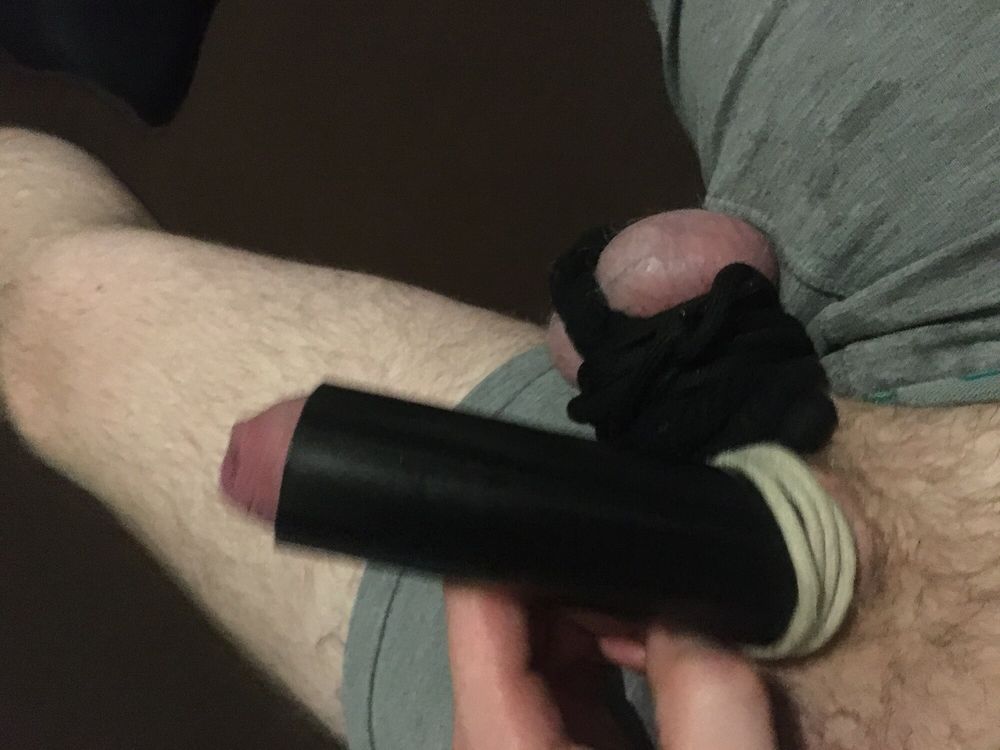 Bound Dick And Balls And Homemade Cocksleeve  #29