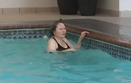 watch busty grandma swim and shower by marierocks        