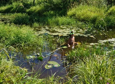 nude in lazy river         