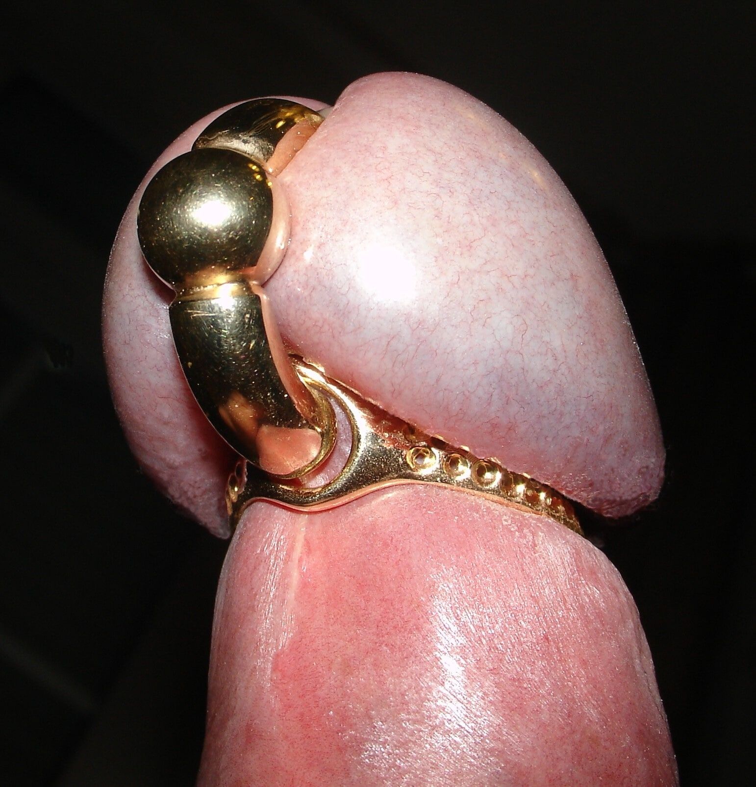 My cock with jewelry