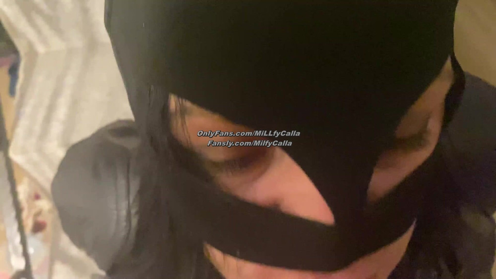 Batman Mask Blowjob on the Stairs – Cum on My Mouth & Mask #31