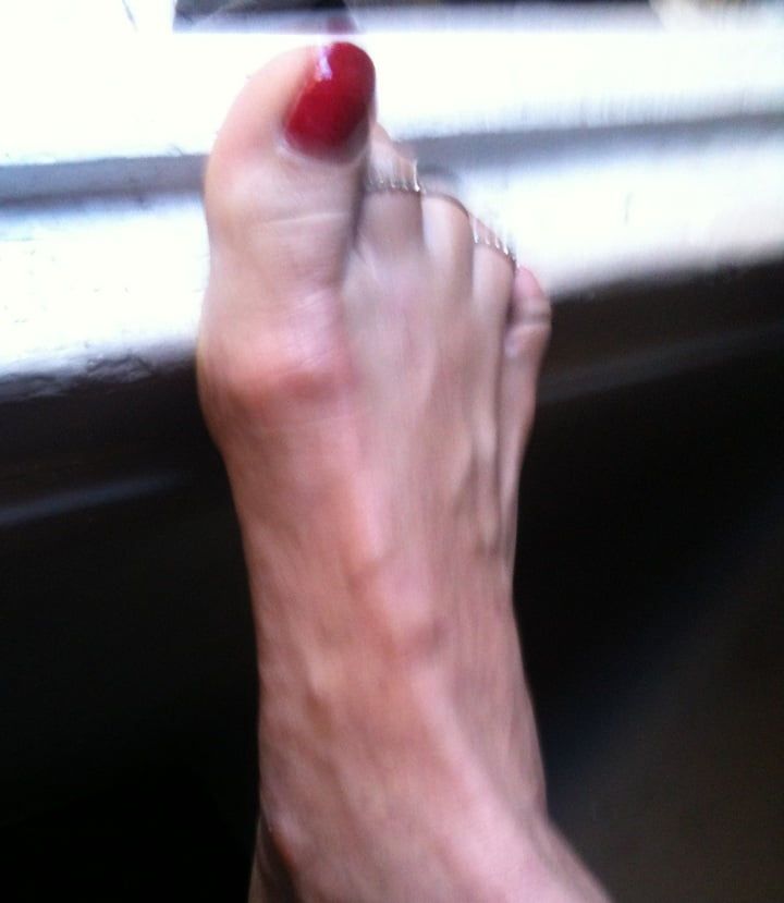 red toenails mix (older, dirty, toe ring, sandals mixed). #59