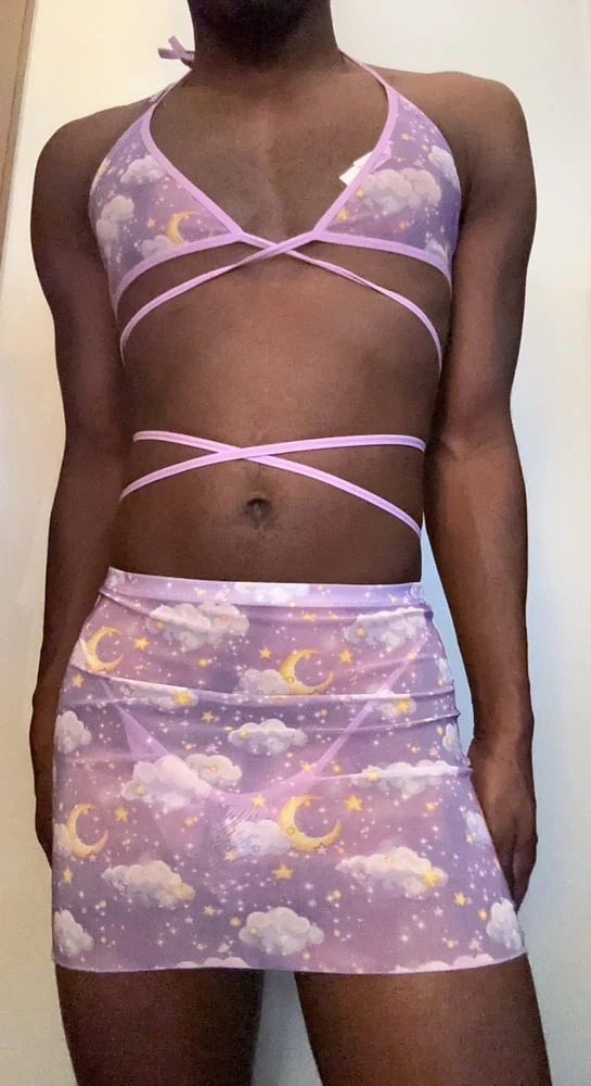 See through purple panties #17