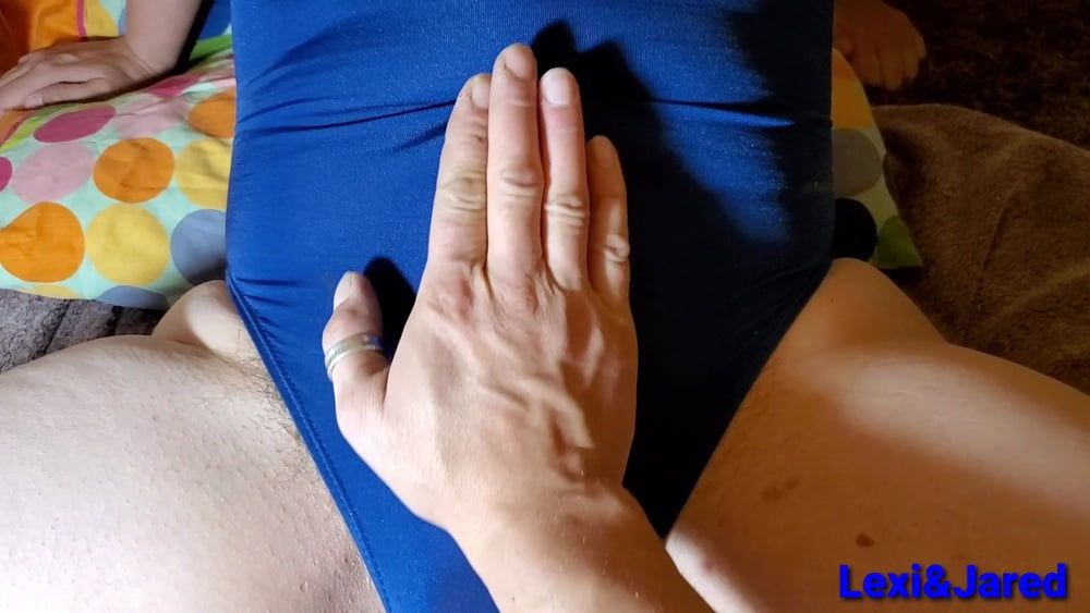 Handjob Big Dick in Spandex One Piece #3