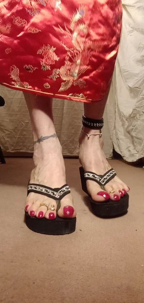 asian ts sexy feet in sandals, mules, high hells .  #24