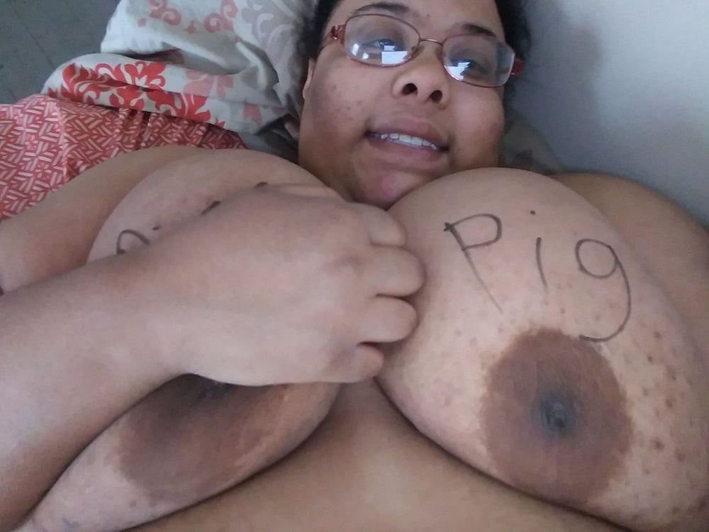 Dumb SSBBW Slut Jessica Jones&#039; Bodywriting  #2