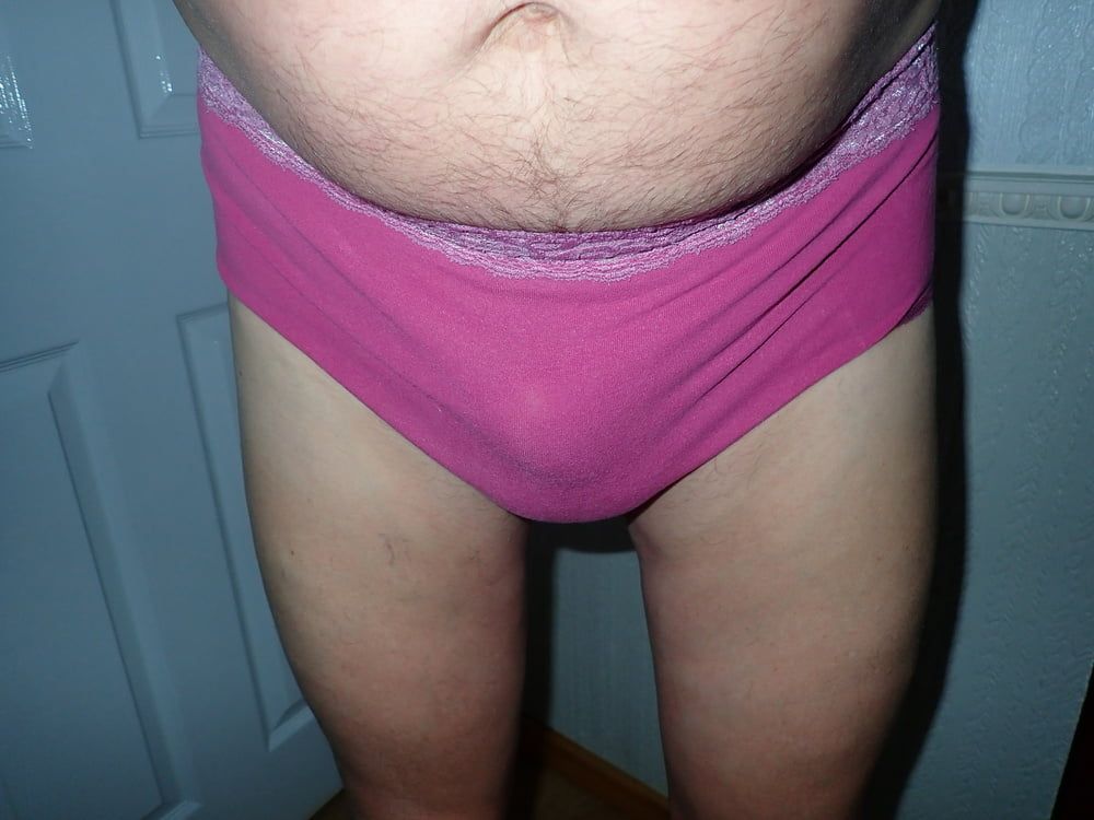 close up cock and me in my wifes panties #10
