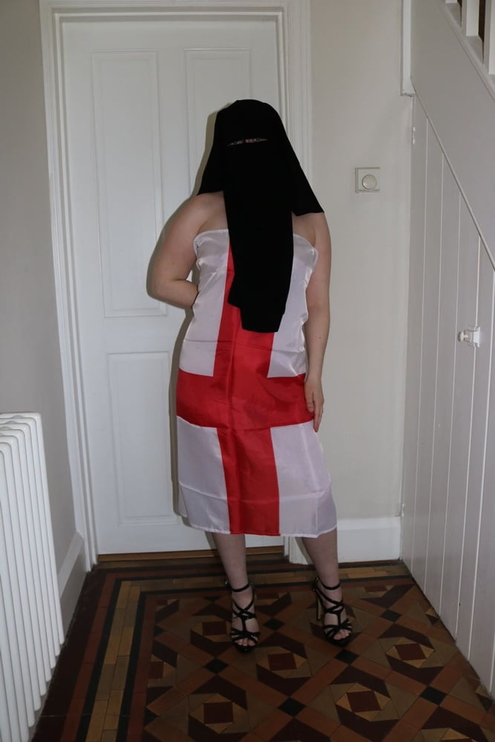 Wearing Niqab and England Flag #4