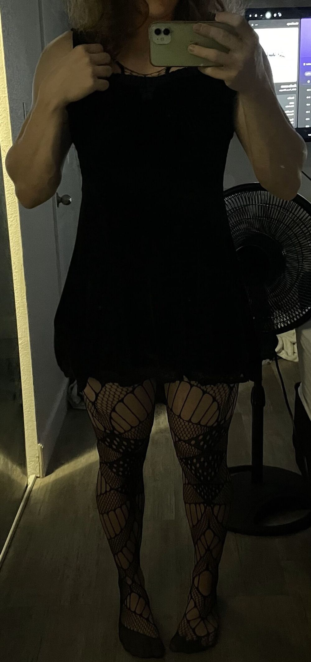 Sissy in black dress and lingerie 