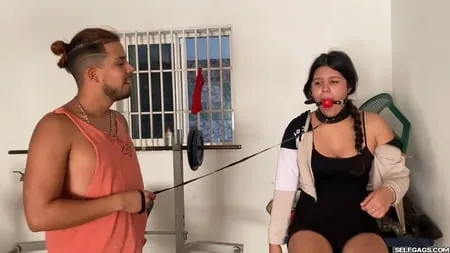 bitchy personal trainer turned bdsm slave selfgags         