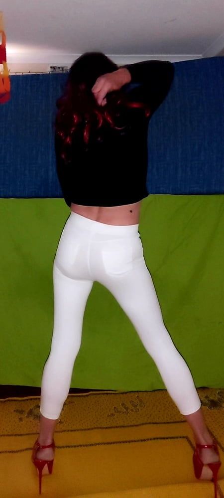 White stretch pants  #14