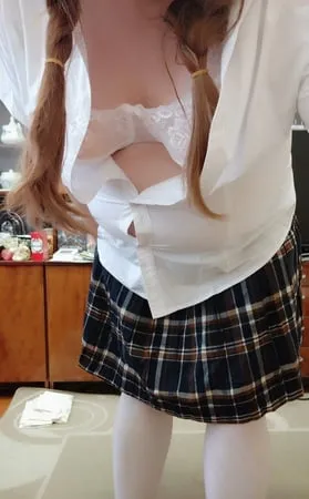 sissy posing in school uniforms         