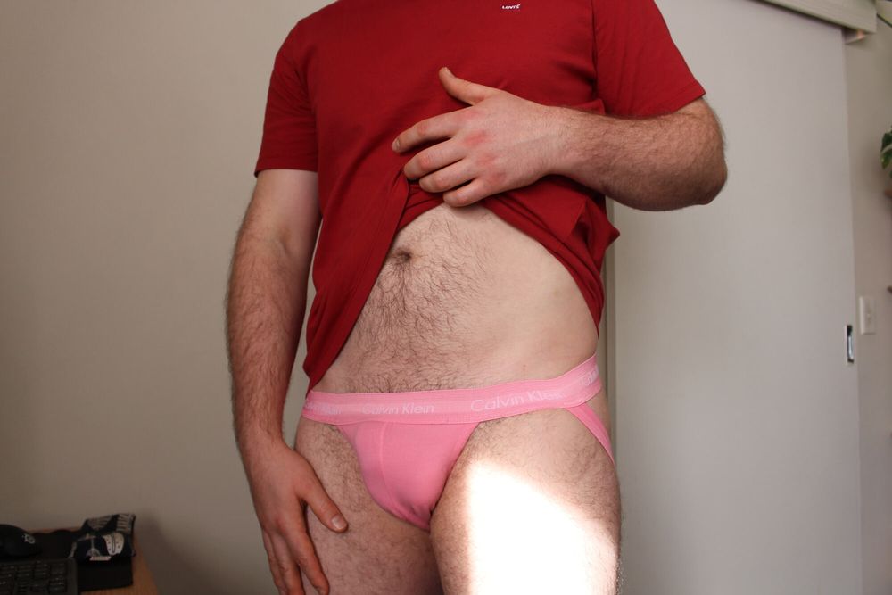 Pink Jockstrap Soft Cock #4