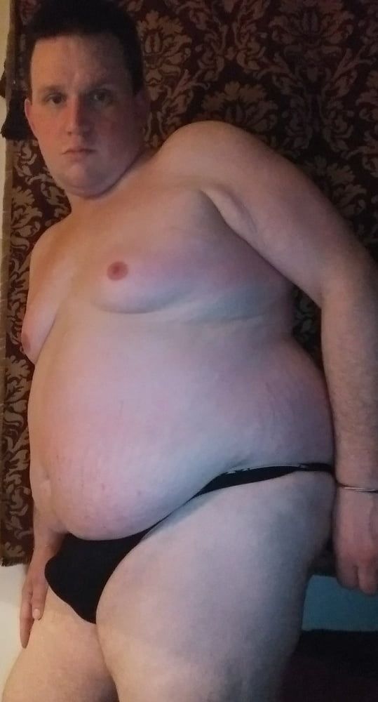 Thong on a chubby boy #4