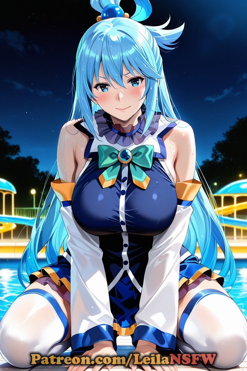 Aqua The princess Waiting For you At the Pool Is Very Horny #4