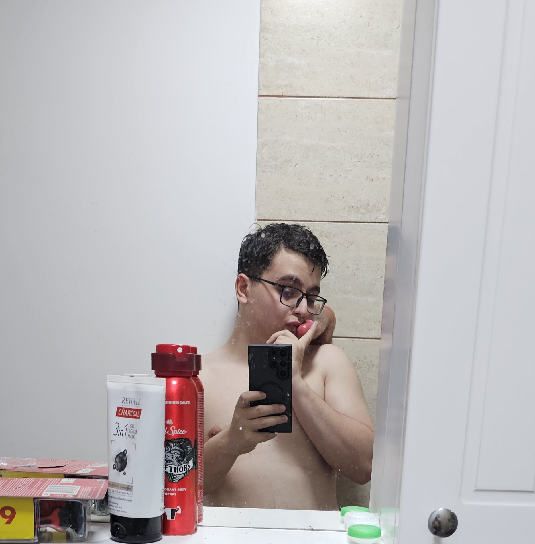 Me sucking my first cock as a Femboy
