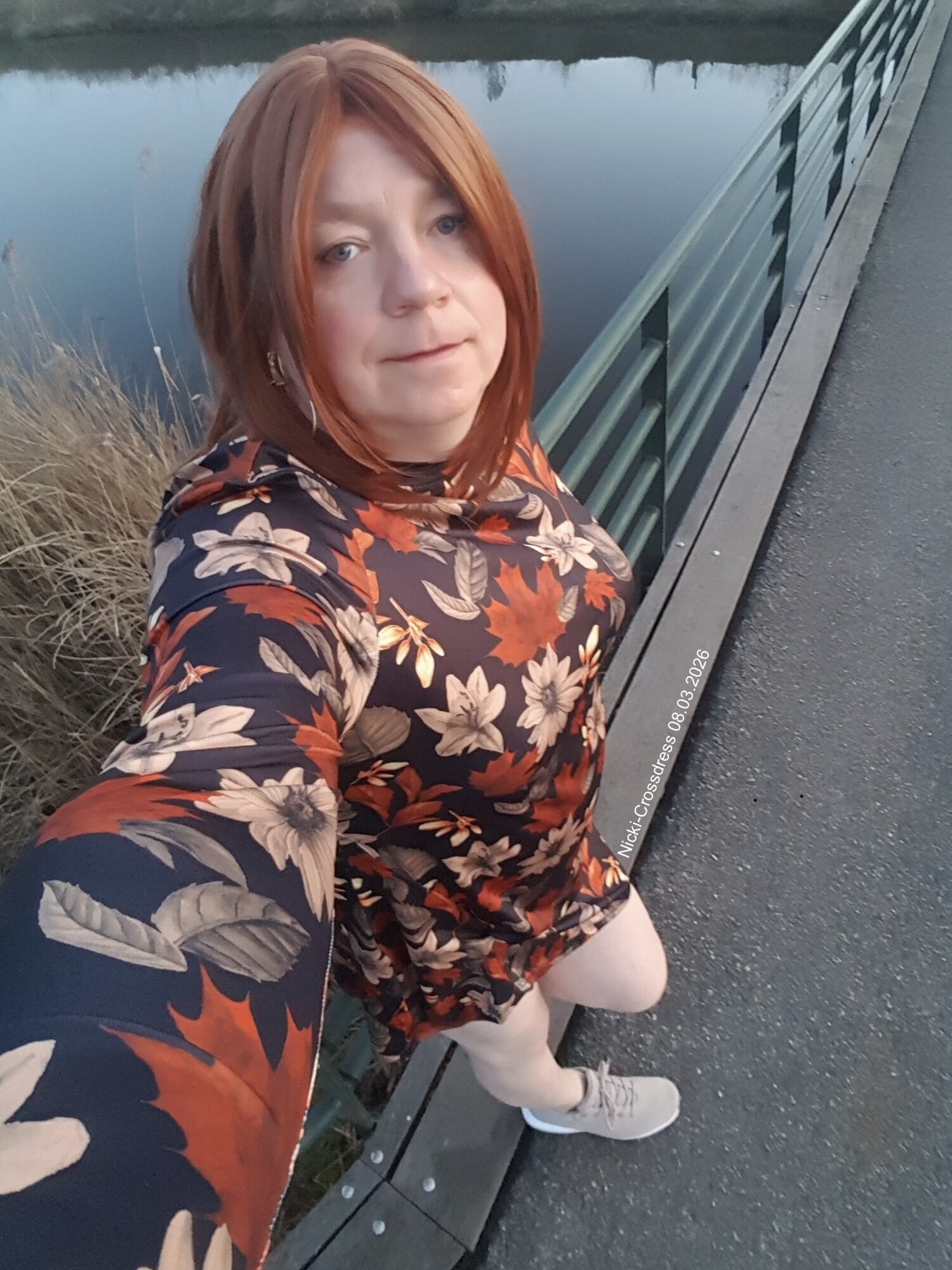 Nicki-Crossdress Outdoor lovely Dress and Stockings #30