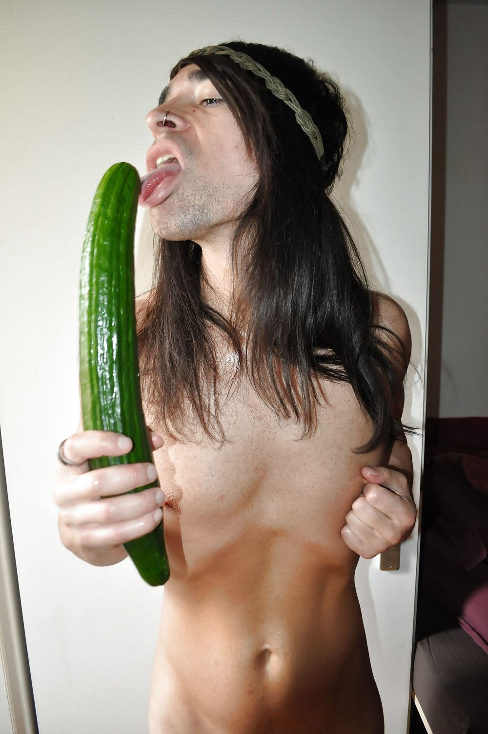 Tygra gets off with two huge cucumbers #15