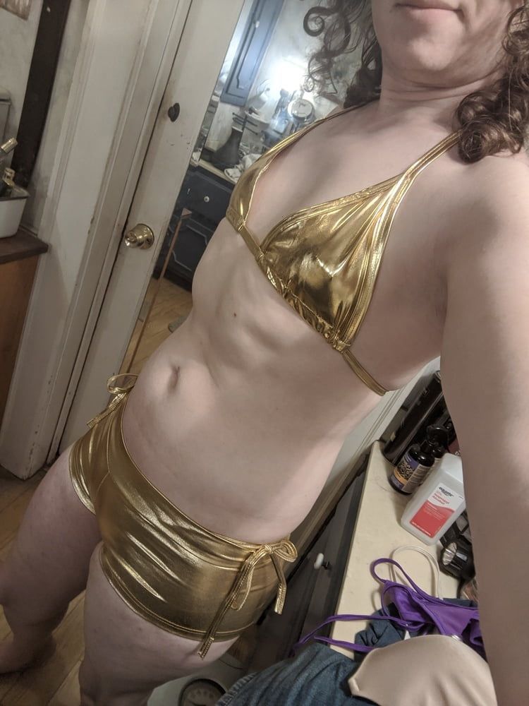 Gold Bikini and Shorts #33