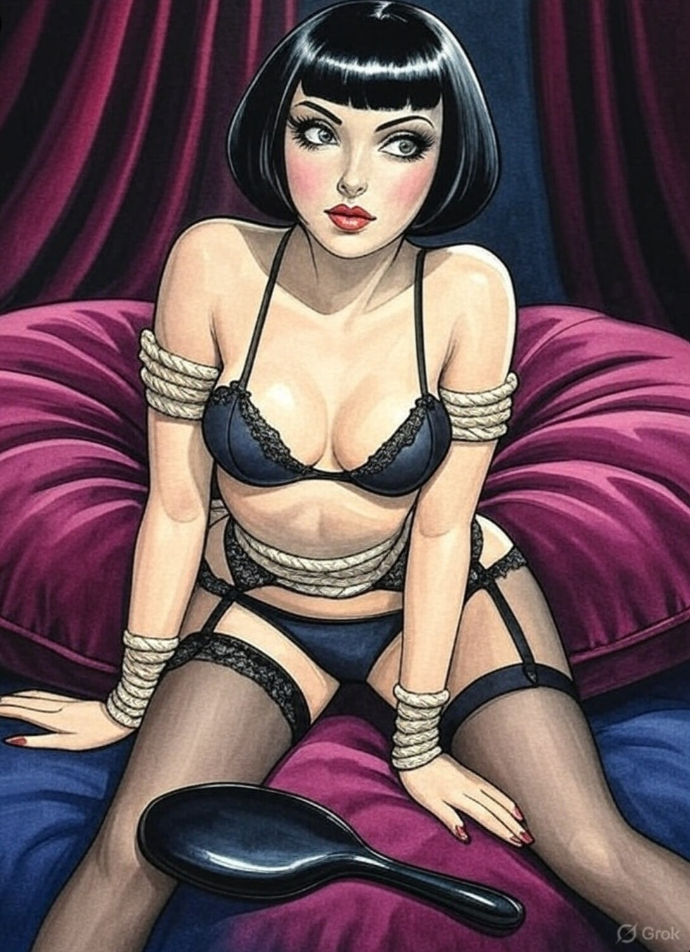 Pixwhores Experimental: Black Stockings & Bound #50
