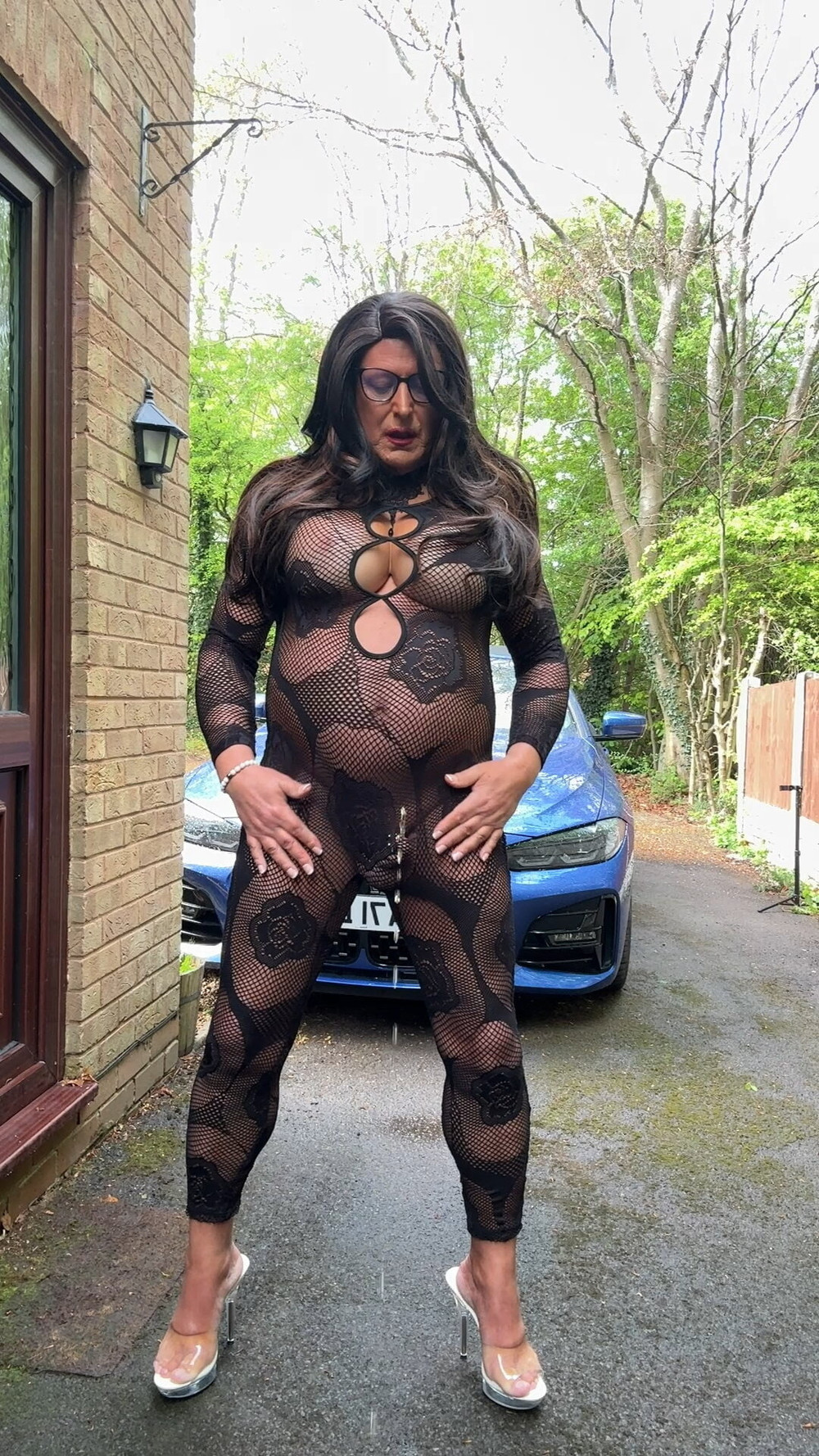 Sexy Crossdresser kellycd2022 in fishnet body stocking  #14
