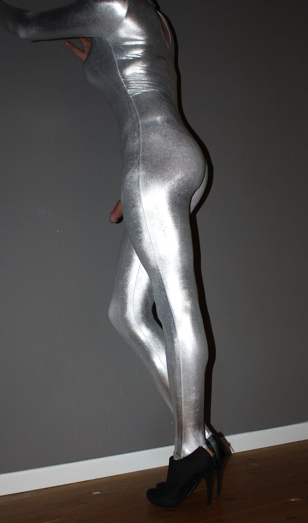 Silver bodysuit #6