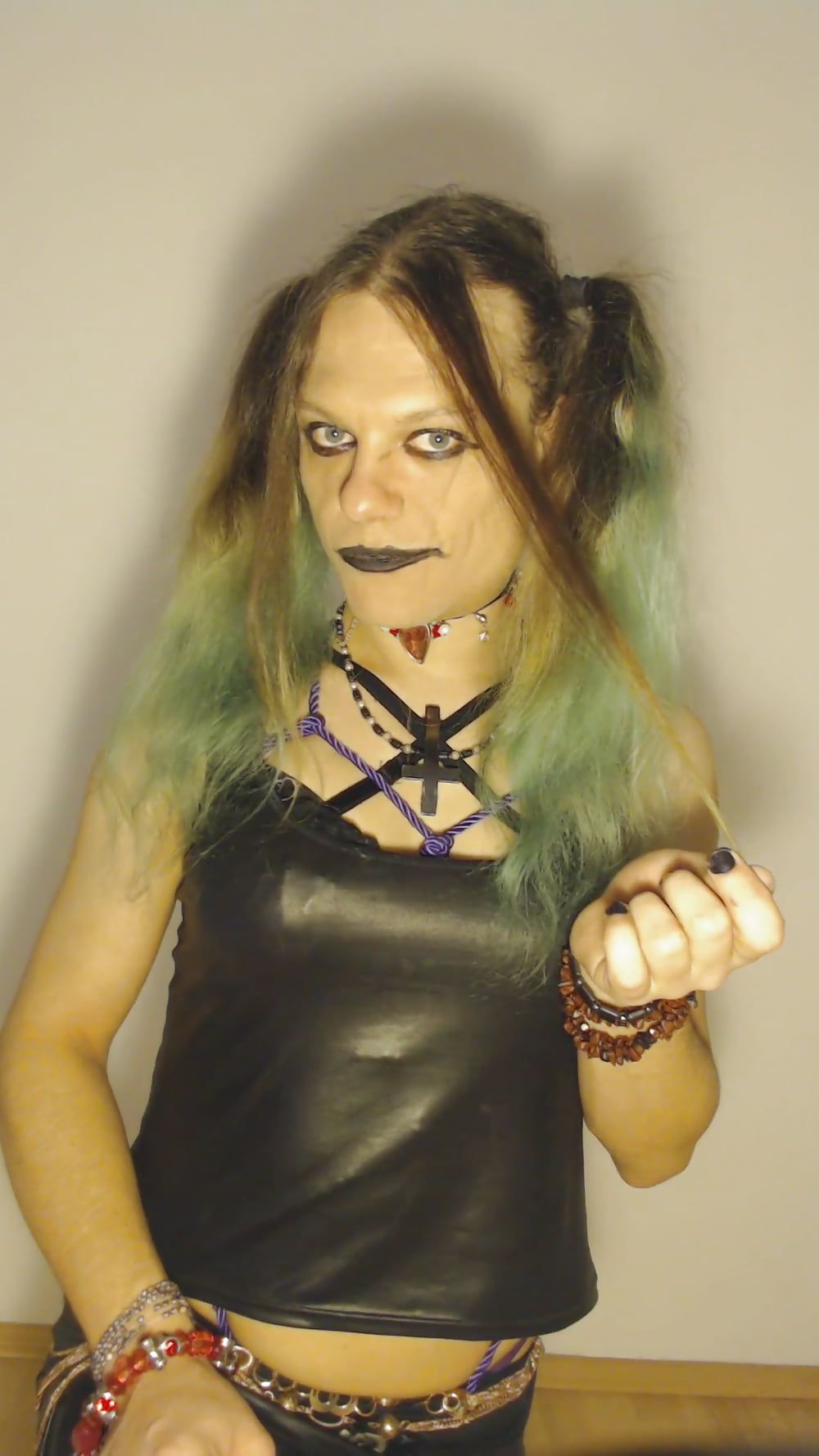 Bondage Chastity Green Cyber Goth Brandynette #5