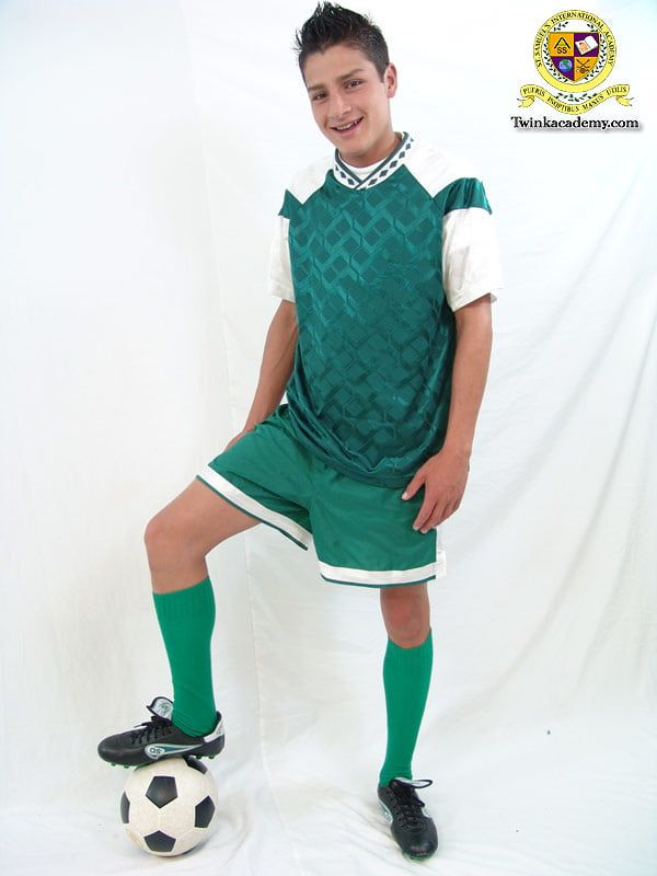 Latino teen Ferdynan poses after soccer practice