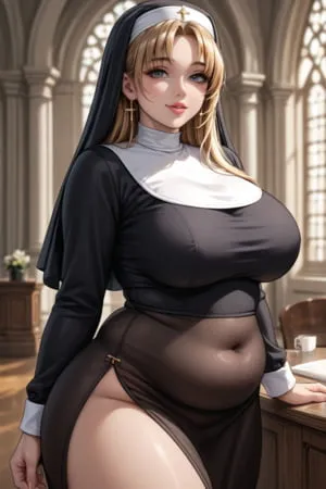 attractive busty nun         