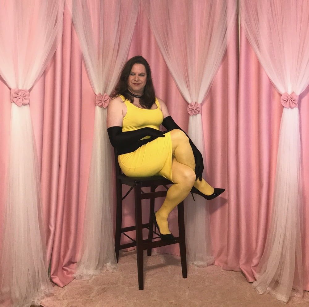 Joanie - Yellow Pencil Dress #27