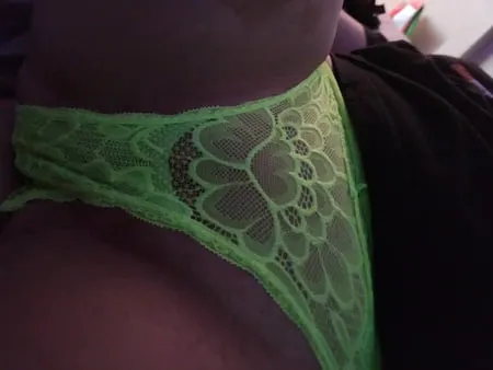 mama foxx   green lace panties         